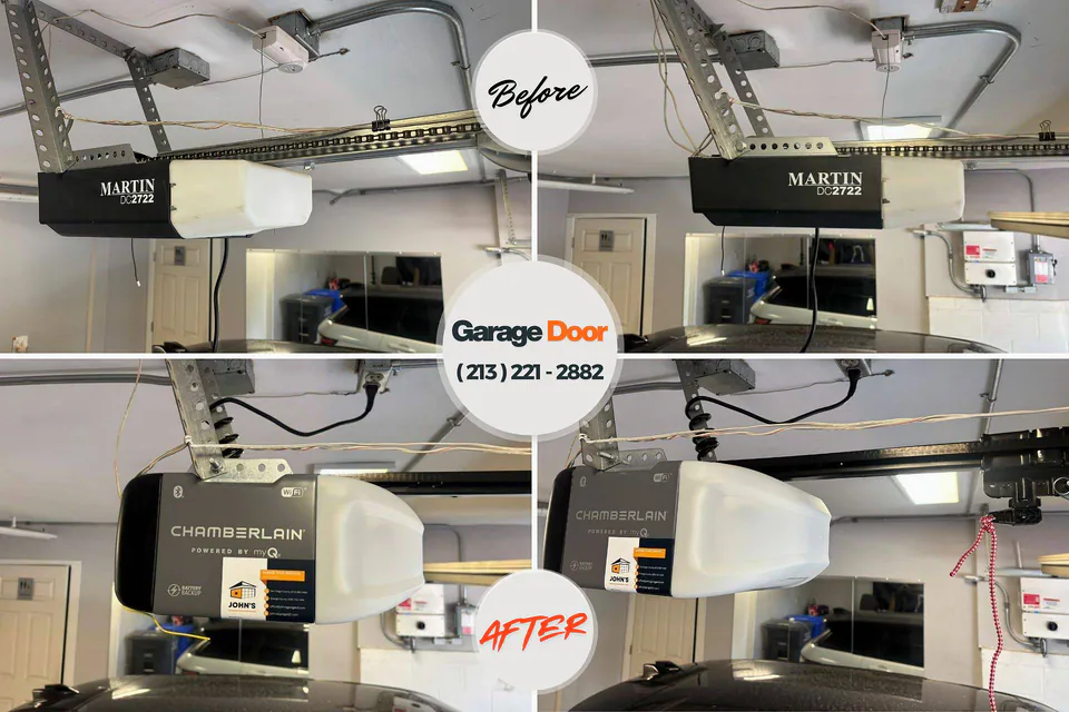 Before and after: Garage Door Installation & Replacement Cienegas Terrace, TX